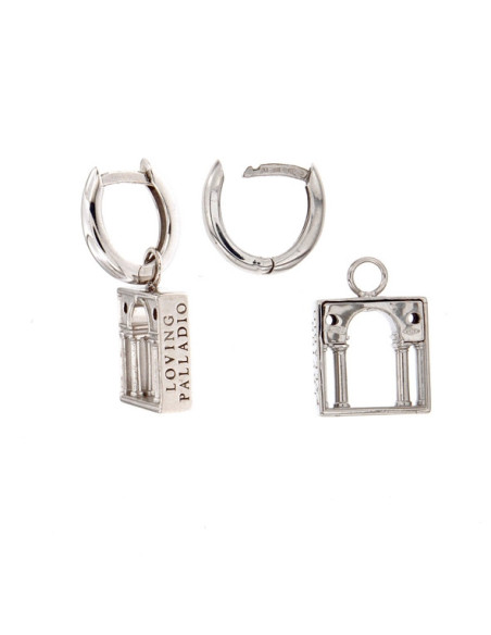 LOVING PALLADIO earrings 3D in white gold  03B-OR