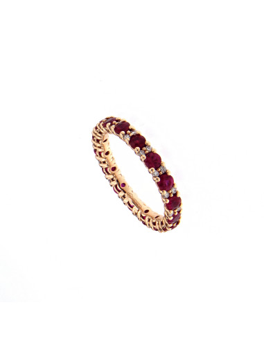 GOLAY Кольцо Ruby Collection из розового золота с бриллиантами и рубинами 1,63 карата - AET007100DIRU