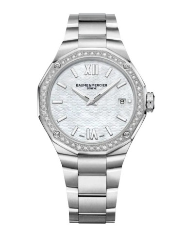 BAUME & MERCIER RIVIERA steel on steel and diamonds - M0A10662