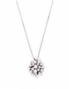 Damiani Mimosa Weißgold und Diamant (ct.1.07) Halskette...
