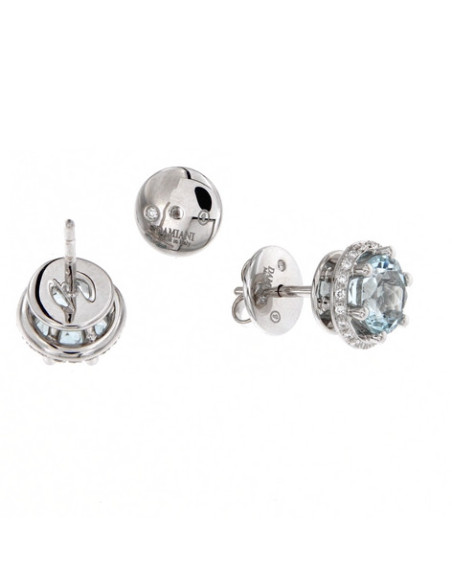 DAMIANI MINOU серьги из белого золота и аквамарин (2.50 ct) - 20076501