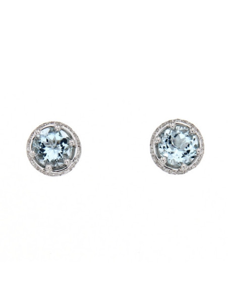 DAMIANI MINOU серьги из белого золота и аквамарин (2.50 ct) - 20076501