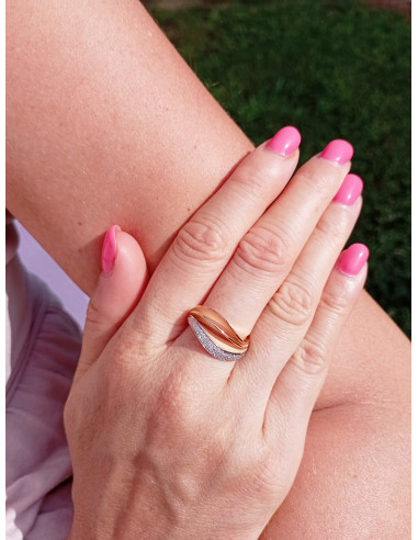 ANNAMARIA CAMMILLI VELAA PAVE' anello oro e...