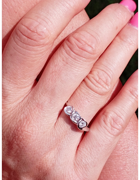 GOLAY sammlung Calla Trilogy Ring aus Weißgold und Diamanten ct 0.35