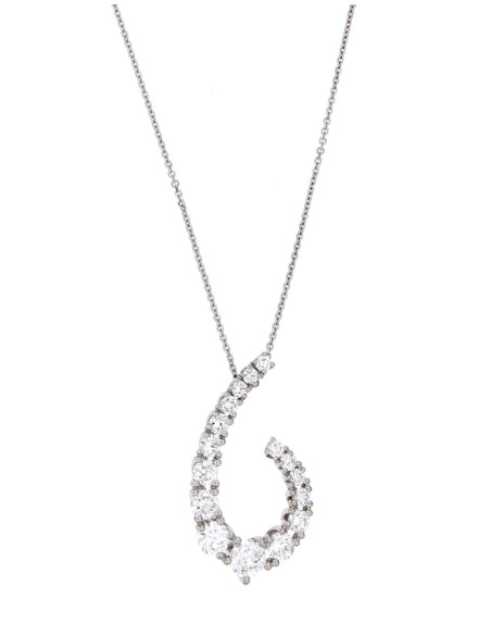 GOLAY sammlung Grace Halskette in Weißgold und Diamanten ct 1.24