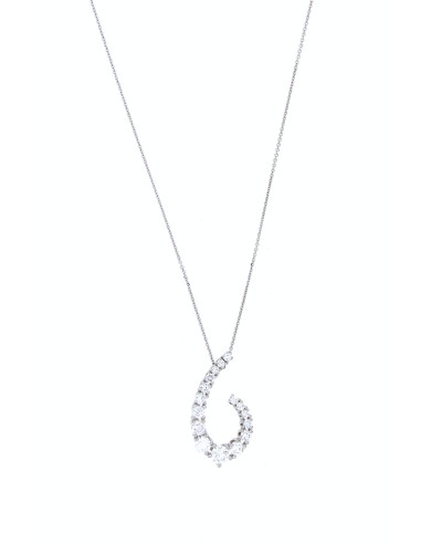GOLAY collection Grace white gold necklace and diamond ct. 1.24