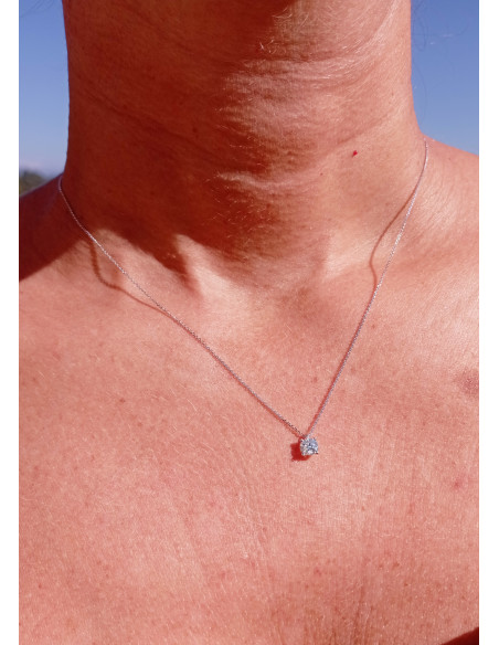 GOLAY collezione Infinite Love collana oro bianco e diamante ct. 0.40