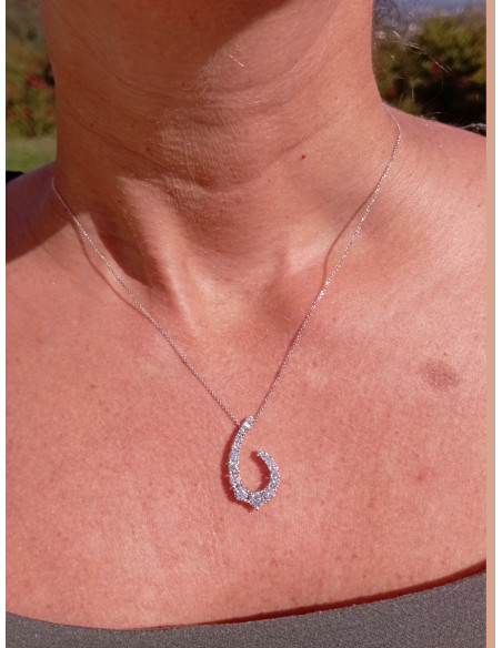 GOLAY sammlung Grace Halskette in Weißgold und Diamanten ct 1.24