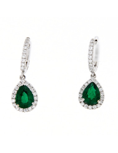 Crivelli Emerald Collection Gold Ohrringe, Diamanten und Smaragd 1.91 ct - 372-3573