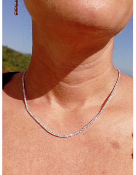 SOPRANA DIAMOND Kollektion "TENNIS" Halskette aus Weißgold und Diamanten 3,70 ct - 70225363