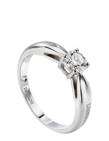 DAMIANI CUPIDO ANELLO IN ORO BIANCO CON DIAMANTE 0.40 ct