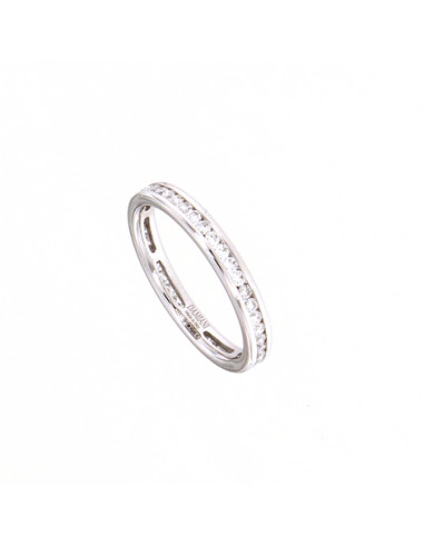 DAMIANI CLASSIC anello eternity in oro bianco e diamanti 0.42 ct