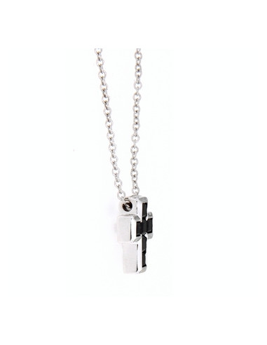 DAMIANI CLASSIC collana croce in oro bianco e...
