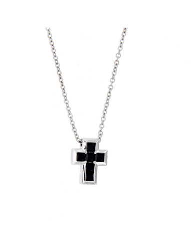 DAMIANI CLASSIC collana croce in oro bianco e...