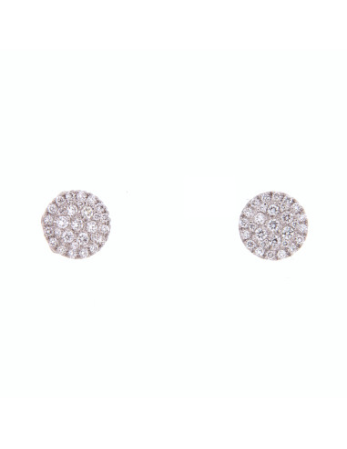 GOLAY collection Classic "Geometrie di Luce" white gold "CIRCLE" earrings and diamonds ct. 0.50 - OPV003DI2