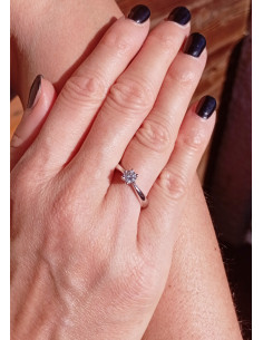 DAMIANI ELETTRA ANELLO IN ORO BIANCO 0.41 ct 2