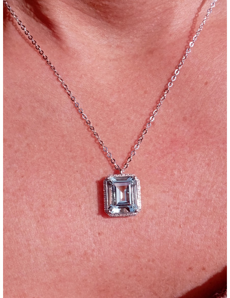 DAMIANI MINOU ожерелье из белого золота и аквамарин (5.00 ct) - 20088522