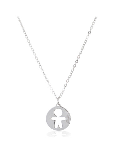 Bimbi Jewels Gioiamore necklace with Boy in gold- ref: CLBI15B/F18