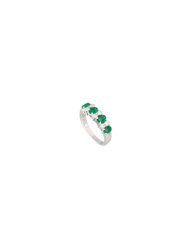 Crivelli Emerald Collection Gold Ring, Diamonds and emeralds 1.47 ct - 230-338-248