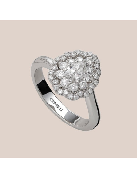 Crivelli Collezione Sposa Anello in oro e diamanti 000-4008NS