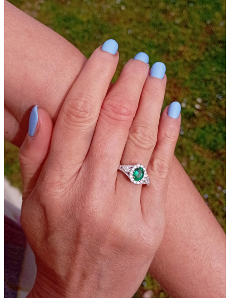 Crivelli Коллекция Smeraldo Кольцо из золота, бриллиантов и изумруда 0.85 ct - 035-VR29087