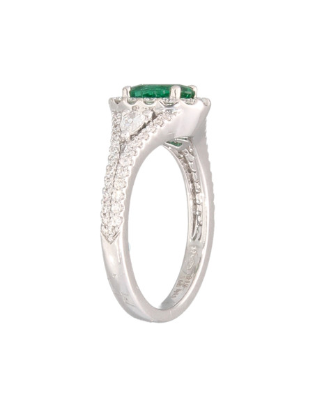 Crivelli Коллекция Smeraldo Кольцо из золота, бриллиантов и изумруда 0.85 ct - 035-VR29087