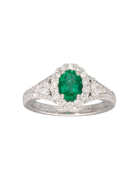 Crivelli Коллекция Smeraldo Кольцо из золота, бриллиантов и изумруда 0.85 ct - 035-VR29087