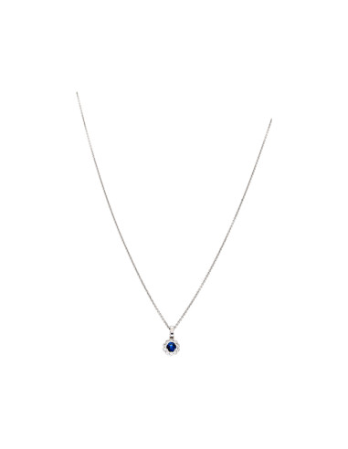Crivelli Sapphire Collection Necklace in Gold, Diamonds and sapphires 0.28 ct - 412-44852-15