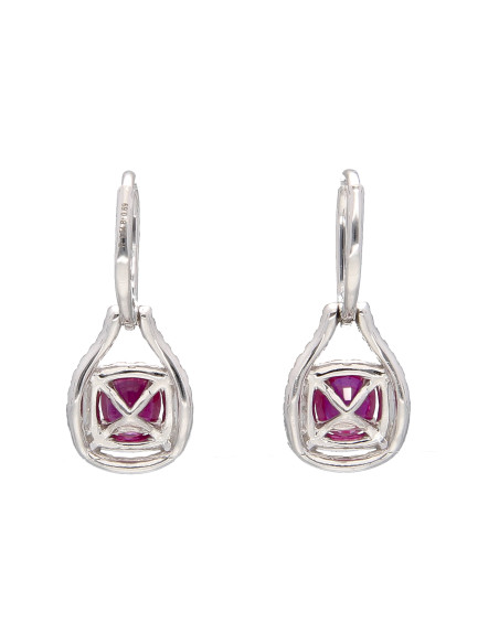 Crivelli Ruby Collection Gold Earrings , Diamonds and ruby 1.54 ct - 320-E50454A