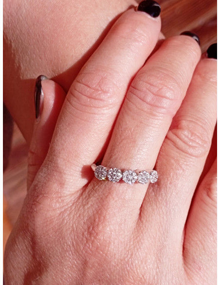 DAMIANI CRISTAL anello in oro bianco e diamanti ct 0.36 ref 20029672