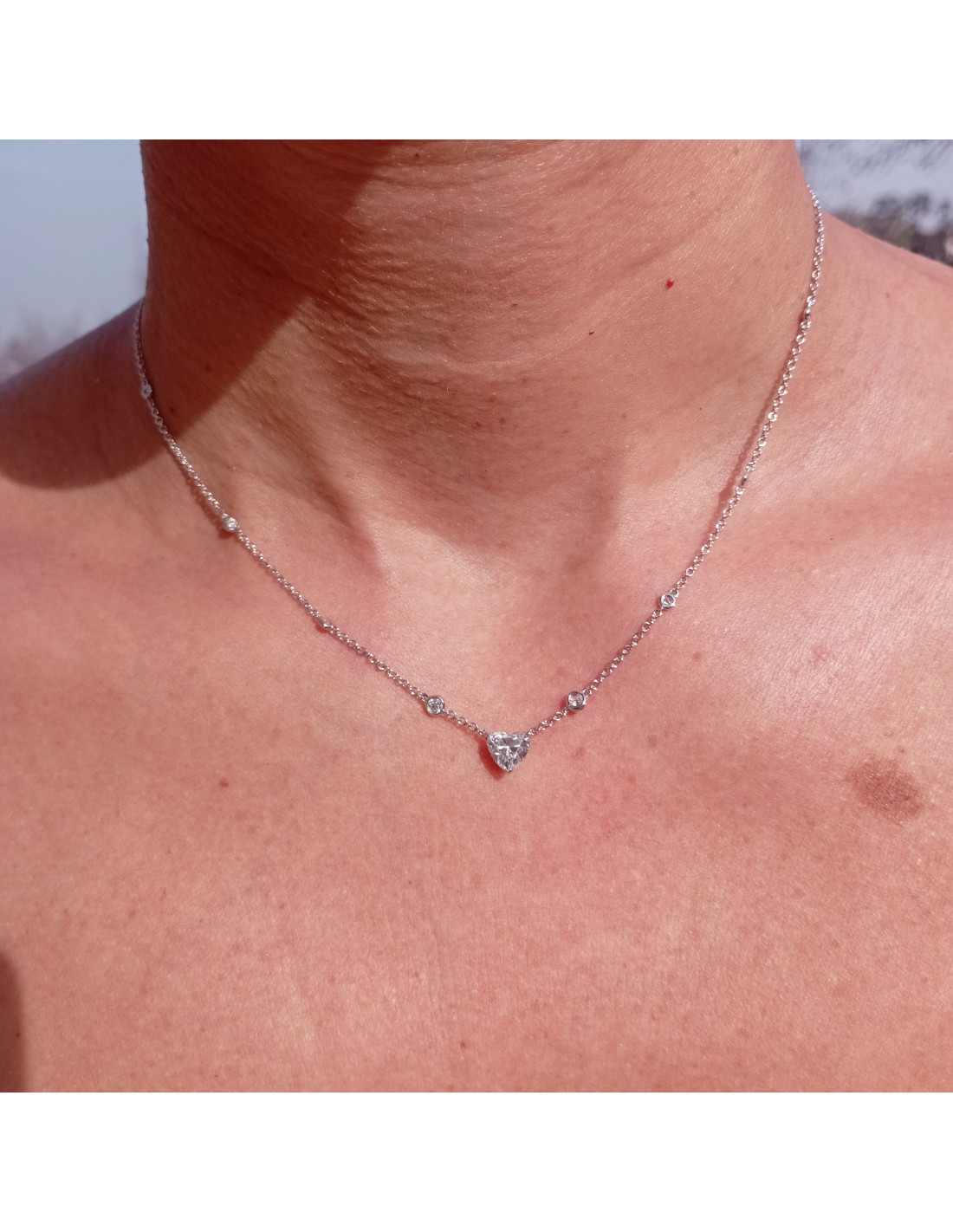 Collana cuore di diamanti