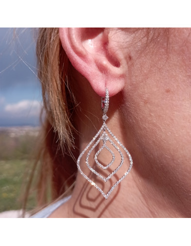 Crivelli Diamonds Collection Earrings "LEAF" in...