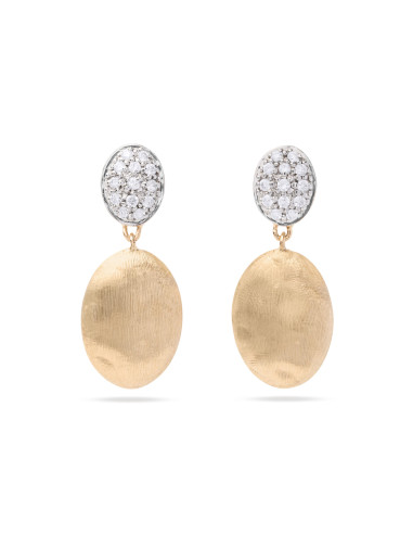 Marco Bicego Siviglia earrings in yellow gold and diamonds - ref: OB1289-B