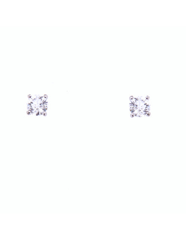 GOLAY collezione Classic orecchino in oro bianco e diamante ct. 0.40