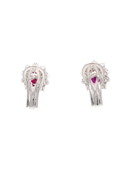 DAMIANI CLASSIC серьга из белого золота с рубинами 1,75 карата и бриллиантами 0,80 карата - 20097424