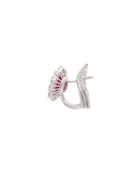 DAMIANI CLASSIC серьга из белого золота с рубинами 1,75 карата и бриллиантами 0,80 карата - 20097424