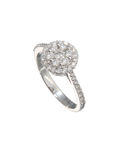 Valentina Callegher Diamonds collection "CIRCLE" ring in white gold and diamonds ct. 0.84 - ref: 11744-S