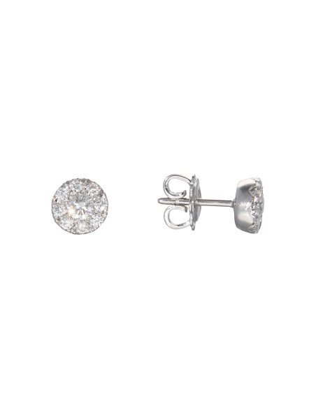 Crivelli Diamonds Collection Earrings "CIRCLE" in gold and diamonds 0.58 ct - 117-OR277