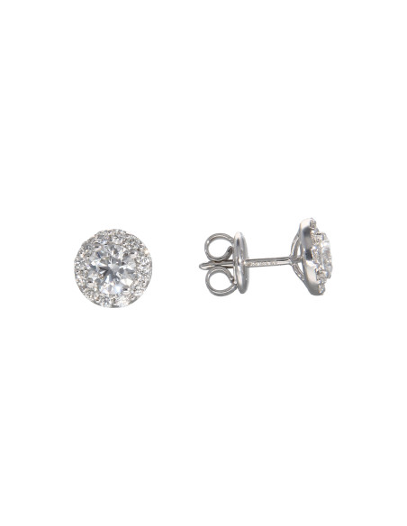 Crivelli Diamonds Collection Earrings "CIRCLE" in gold and diamonds 1.34 ct - 234-3269