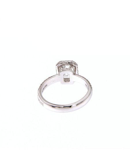 DAMIANI MINOU RING AUS WEISSGOLD MIT Smaragdschliff Diamant 1.00 ct FULL PAVE