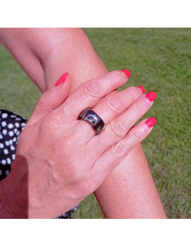 Damiani D.Icon BLACK CERAMIC, WHITE GOLD AND...