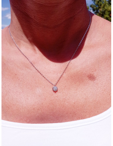 DAMIANI MINOU Point of light necklace in white...