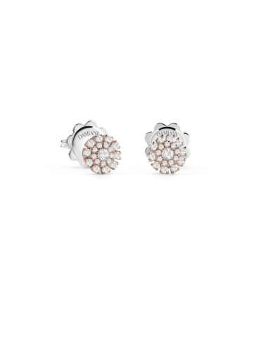 DAMIANI MARGHERITA earrings in rose gold and diamonds 0.19 ct - 20084674