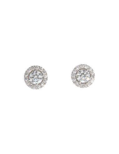 Crivelli Diamonds Collection light point earrings in gold and diamonds 1.28 ct - 372-3702