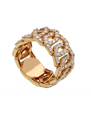 LJ ROMA коллекция CLASSIC кольцо из розового золота с бриллиантами 1,66 карата - 266988BR