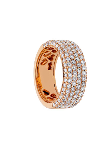 LJ ROMA коллекция CLASSIC кольцо из розового золота с бриллиантами 1,63 карата - 251154