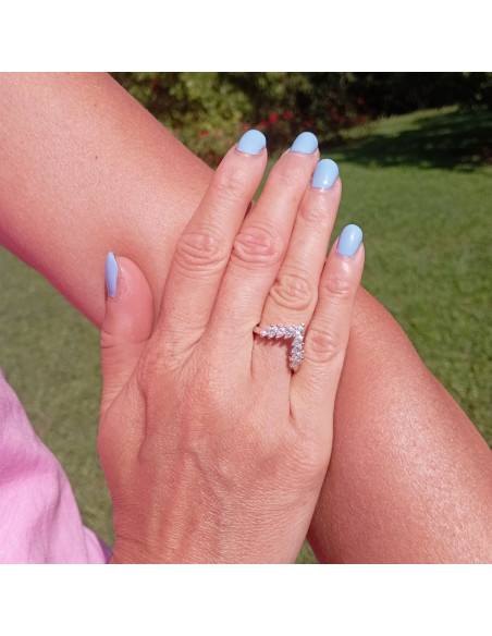 DAMIANI FORME DELLA FEMMINILITA' Ring aus Platin und Diamanten 0,90 ct