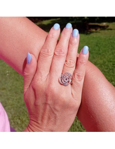 DAMIANI BOCCIOLO ANELLO IN ORO BIANCO E DIAMANTI 20068490 2