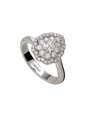 Crivelli Bridal Collection Gold Ring and Diamonds 000-4008NS
