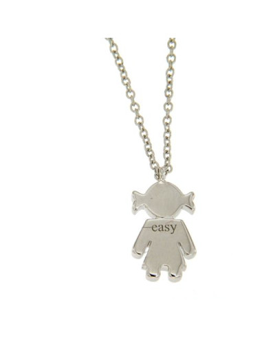 Easy COLLANA IN ORO BIANCO CON DIAMANTI (ct 0,21) ref: 289-VP7597
